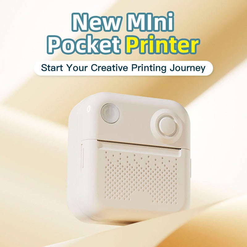 Mini Pocket Printer Portable Thermal Instant Photo Printing Label Maker Machine BT Wireless Connect Compatible with Android or iOS APP Support Receipt Label Memo Sticker Notes Lists Scrapbook DIY - Image 2