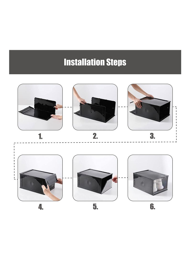 Cool Baby COOLBABY Shoe Storage Box Set of 8  Shoe Organizer and Shoe Containers For Men/Women Easy Assembly - Image 3