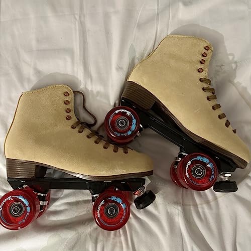 Sure-Grip Sure Grip Tan Boardwalk Outdoor Roller Skates for Men Women Made in USA and Imported 65mm Wheels with Nylon Sole Material ABEC 3 Bearings with 58 Adjustable Rubber Stoppers - Image 3