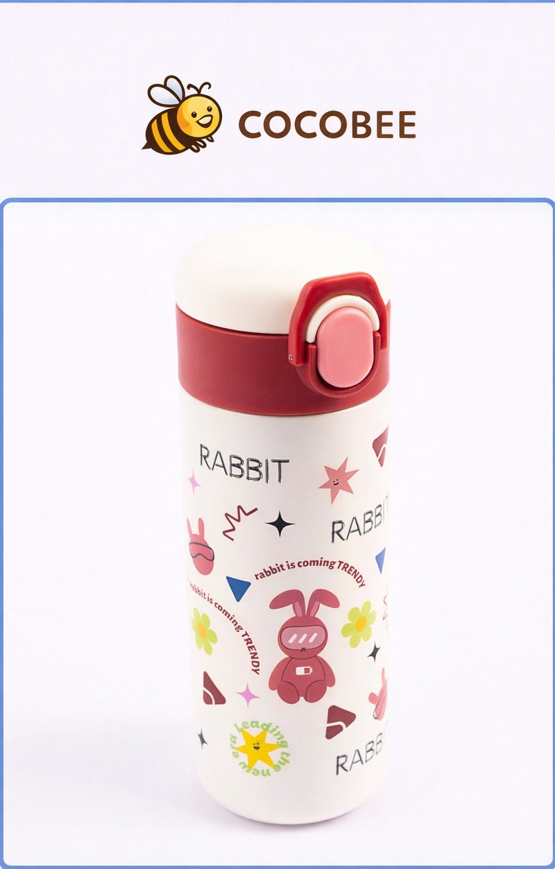 Cocobee-Insulated Stainless Steel Water Bottle, Leakproof, Soft Handle Grip, Odour Free, 500Ml, 3 Years+-Red - Image 1