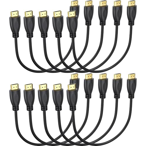 MOSIMLI 4K HDMI Cable 1FT 10-Pack, High Speed HDMI 2.0 Cable Supports ARC & CL3 Rated for Laptop, Soundbar, Monitor, PS5, PS4, Xbox One, Fire TV, etc - Image 1