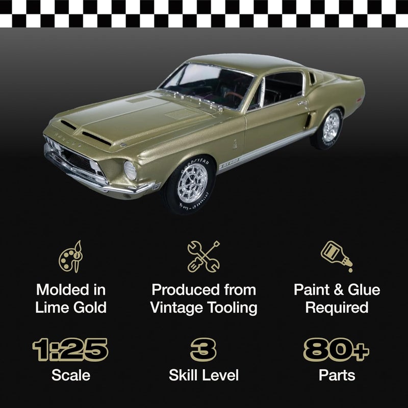 AMT طقم نموذج شيلبي موستانغ GT-500 1968 بمقياس 1:25 من AMT - Image 3