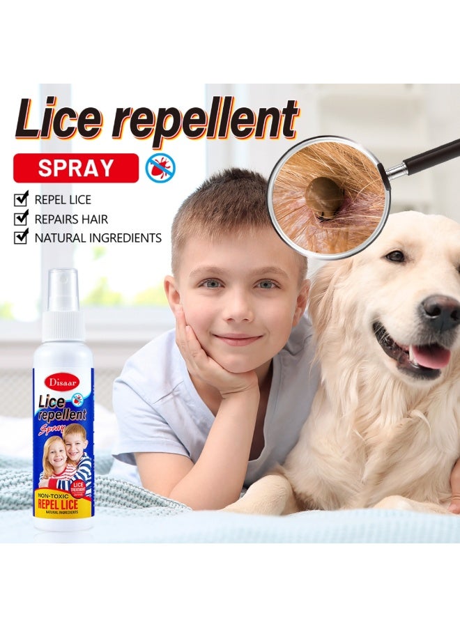 Disaar 120ml Lice Repellent Spray With Mint and Rosemary Heal and Cleans Scalp Lice Remover Repairs Scalp Damaged Lice Smooths Scalp Anti Lice Spray Lice Protection Spray - Image 2