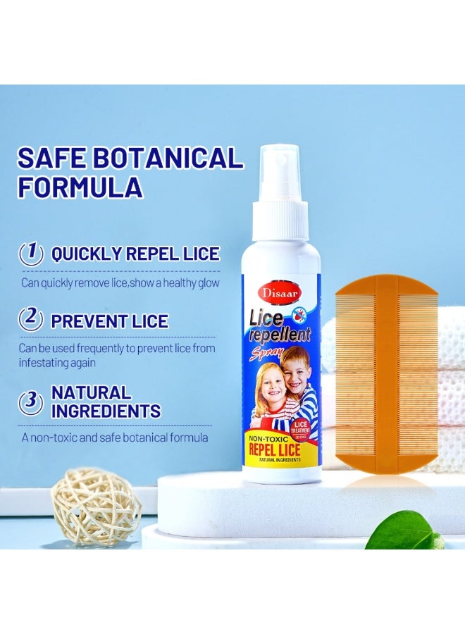 Disaar 120ml Lice Repellent Spray With Mint and Rosemary Heal and Cleans Scalp Lice Remover Repairs Scalp Damaged Lice Smooths Scalp Anti Lice Spray Lice Protection Spray - Image 3
