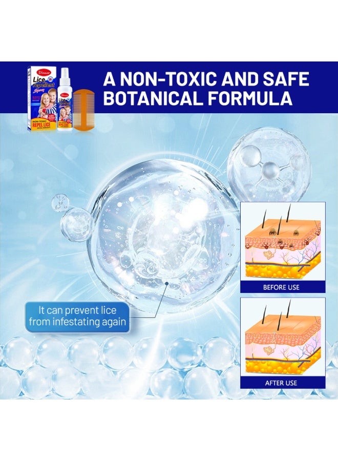 Disaar 120ml Lice Repellent Spray With Mint and Rosemary Heal and Cleans Scalp Lice Remover Repairs Scalp Damaged Lice Smooths Scalp Anti Lice Spray Lice Protection Spray - Image 4