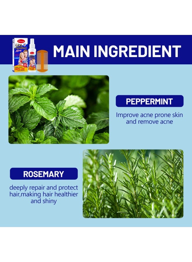 Disaar 120ml Lice Repellent Spray With Mint and Rosemary Heal and Cleans Scalp Lice Remover Repairs Scalp Damaged Lice Smooths Scalp Anti Lice Spray Lice Protection Spray - Image 5