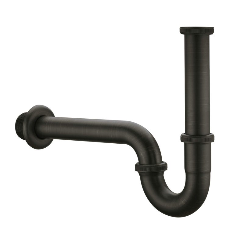 Orhemus Brass P Trap 1 14 Bathroom Basin Sink Waste Trap Drain Kit with Flange and Slip Joint Extension Tube Drain Tailpiece Adjustable Height Oil Rubbed Bronze Finished