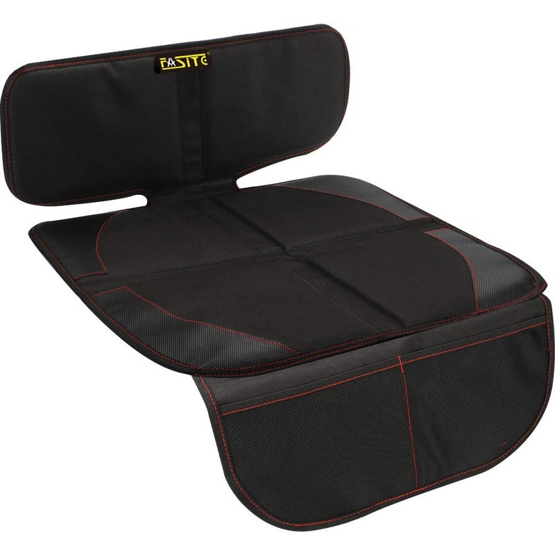 FASITE Car Seat Protector for Baby Child Car Seats - Non-Slip Waterproof Car Seat Cover Pad Protector with Mesh Pockets - Image 1