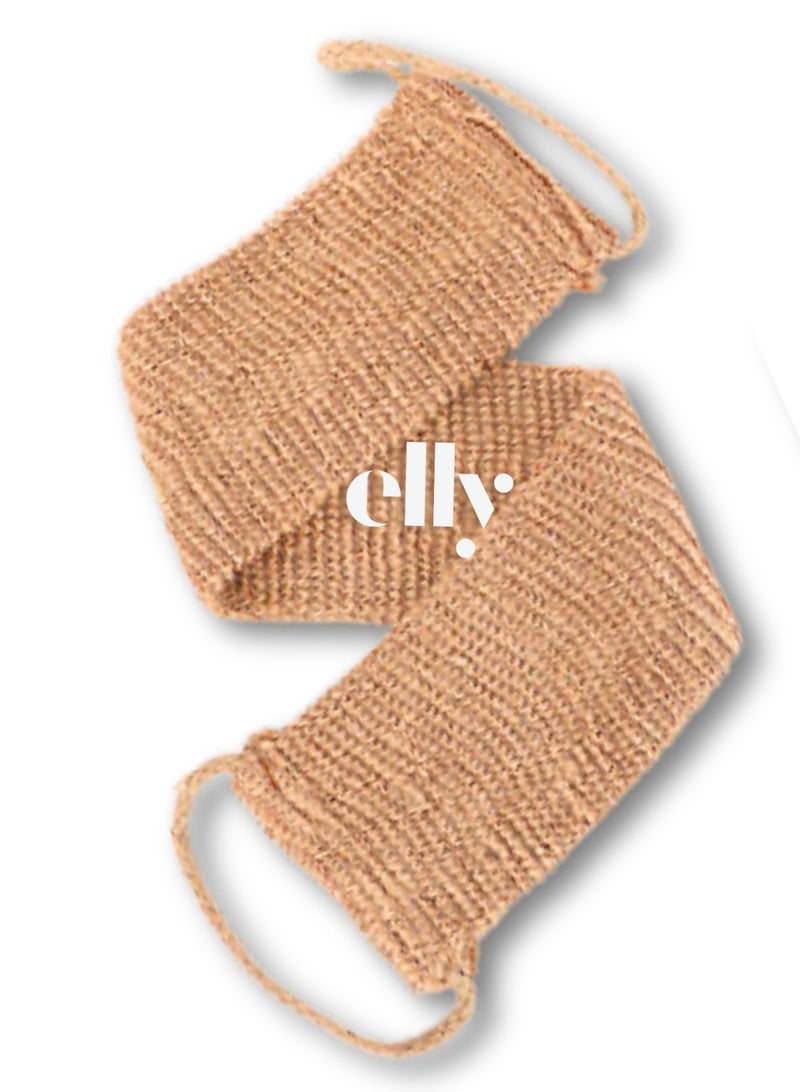ELLY - Exfoliating Extra Long Rami Back Scrubber, for Deep Cleansing & Smooth Skin – Double-Sided, Machine Washable Bath & Shower Body Scrubber for Men & Women - Image 1