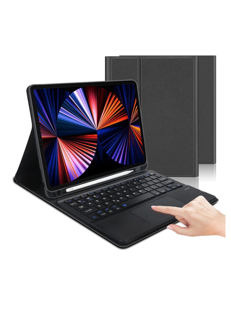 ماركة غير محددة - iPad Pro 11 (2018-2022)/iPad Air11 2024/Air4/5 لوحة مفاتيح بلوتوث مع لوحة مفاتيح، لوحة مفاتيح لجهاز iPad Pro 11 (2018-2022)/iPad Air11 2024/Air4/5 - لوحة مفاتيح بلوتوث مع غطاء واقٍ لحامل القلم الرصاص - Image 1