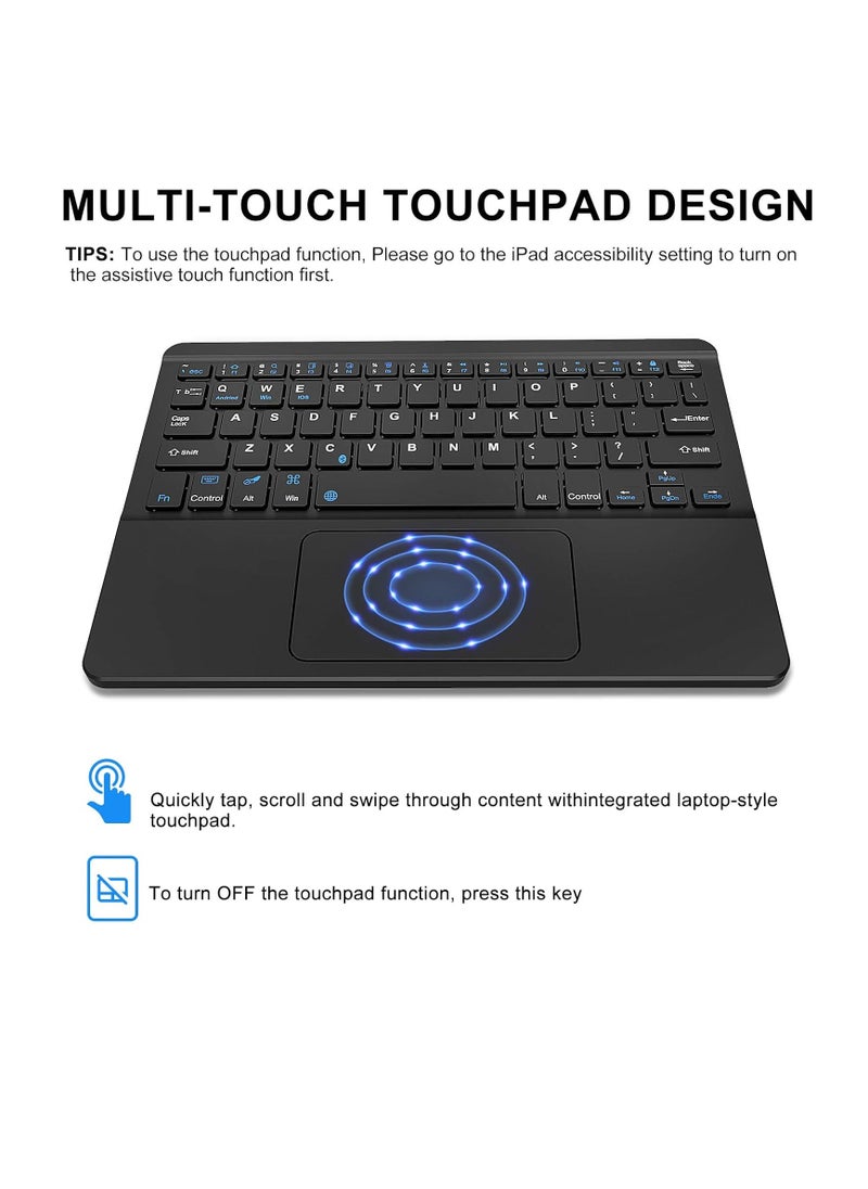 ماركة غير محددة - iPad Pro 11 (2018-2022)/iPad Air11 2024/Air4/5 لوحة مفاتيح بلوتوث مع لوحة مفاتيح، لوحة مفاتيح لجهاز iPad Pro 11 (2018-2022)/iPad Air11 2024/Air4/5 - لوحة مفاتيح بلوتوث مع غطاء واقٍ لحامل القلم الرصاص - Image 1
