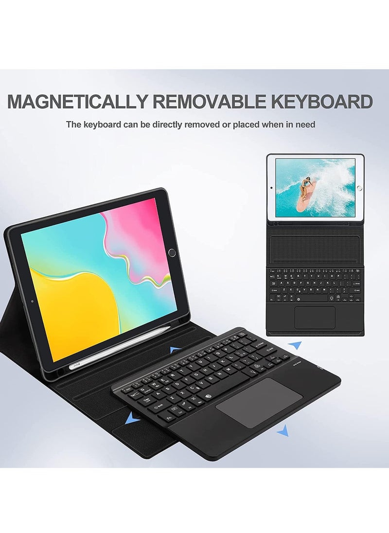 ماركة غير محددة - iPad Pro 11 (2018-2022)/iPad Air11 2024/Air4/5 لوحة مفاتيح بلوتوث مع لوحة مفاتيح، لوحة مفاتيح لجهاز iPad Pro 11 (2018-2022)/iPad Air11 2024/Air4/5 - لوحة مفاتيح بلوتوث مع غطاء واقٍ لحامل القلم الرصاص - Image 1