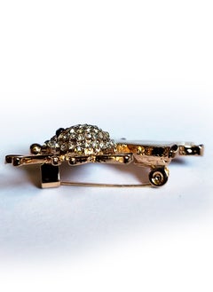 Generic Brooch Baby Deer with Crystals - Gold Color  - Image 2