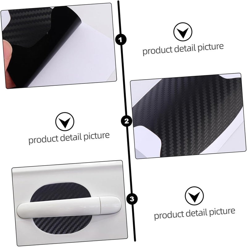 4pcs Car Door Handle Protective Film Removable Car Sticker Pad Scratch Cover for - Image 4