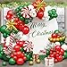 Ceeulvu Christmas Balloon Arch Kit Red Green Gold White Balloon Garland with Star Candy Cane Foil Balloons for Xmas Party - Image 2