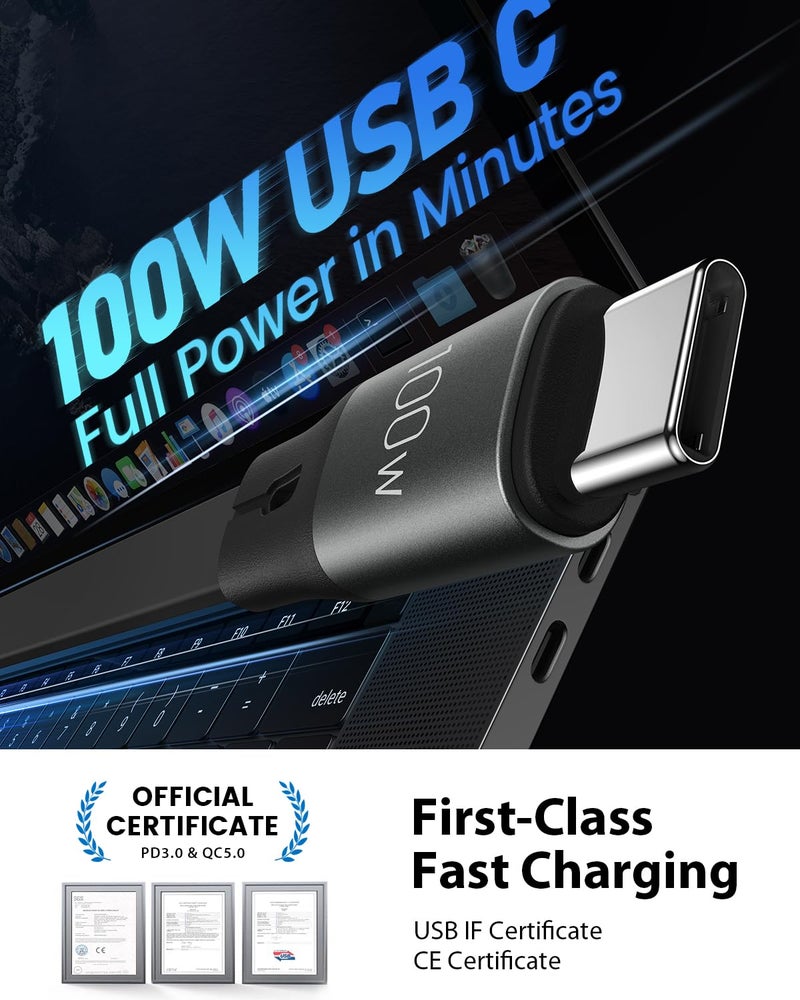 CAFELE 100W Multi Charging Cable, 6-in-1 Retractable USB C/A Cable, 5A Fast Charger Cord for Multiple Devices with Type C/L/Micro Ports for Phone 17 16 15 14 Pro Max, S24/S23, MBook, Pad (3.6ft) - Image 2