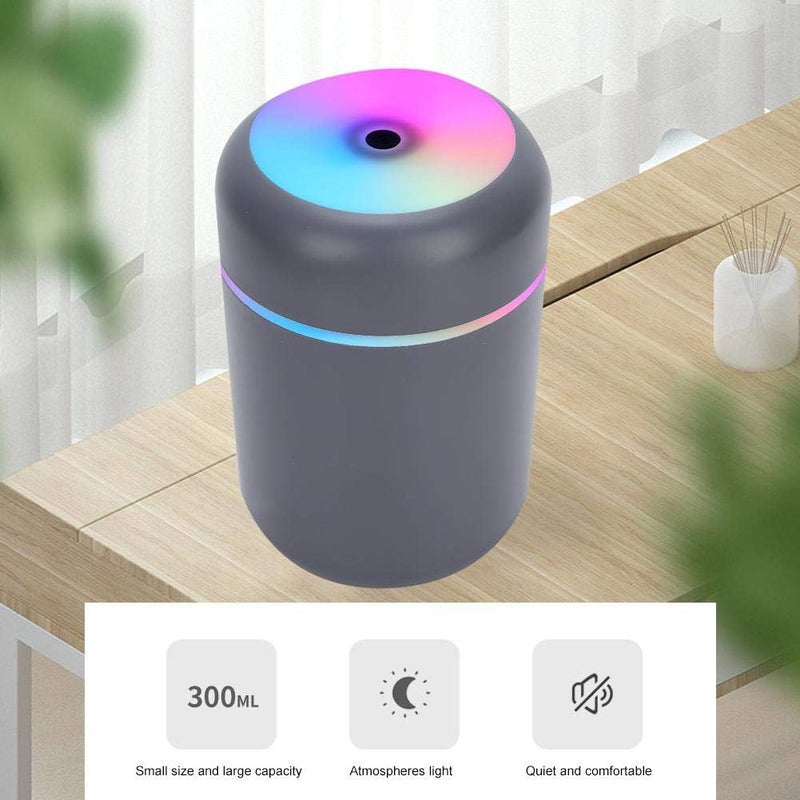 klarako Portable Mini Humidifier, 300ml Small Cool Mist Humidifier, USB Car Humidifier Diffuser Personal Desktop Humidifier, with Auto Shut-Off, Super Quiet for Travel Office Home(Navy) - Image 1