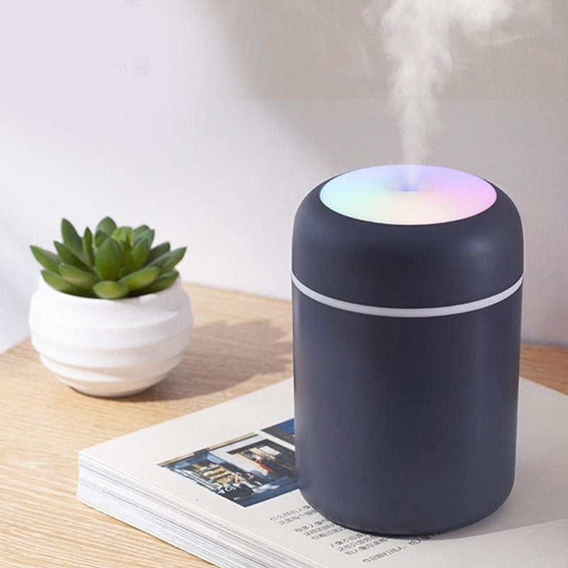 klarako Portable Mini Humidifier, 300ml Small Cool Mist Humidifier, USB Car Humidifier Diffuser Personal Desktop Humidifier, with Auto Shut-Off, Super Quiet for Travel Office Home(Navy) - Image 4