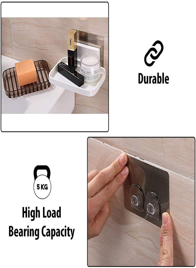 FORKLS Self-Adhesive Soap Holder with Drain Tray | Easy Installation Without Drilling, Waterproof & Durable Soap Storage | Wall-Mounted Soap Dish for Bathroom & Kitchen (Multi-Color) - Image 4