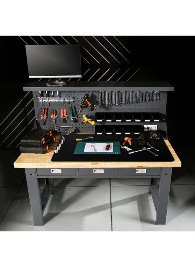 Ewen 25.6x17.7 Inch Large Silicone Kitchen Counter Mat, 2MM Thick Heat Resistant Countertop Protector, Silicone Mat Under Air Fryer, Toaster Oven, Microwave, Coffee Maker, Cutting Board, Drill, Black - Image 5