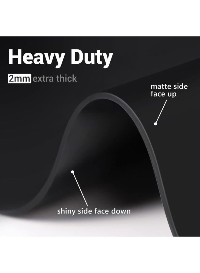 Ewen 25.6x17.7 Inch Large Silicone Kitchen Counter Mat, 2MM Thick Heat Resistant Countertop Protector, Silicone Mat Under Air Fryer, Toaster Oven, Microwave, Coffee Maker, Cutting Board, Drill, Black - Image 4