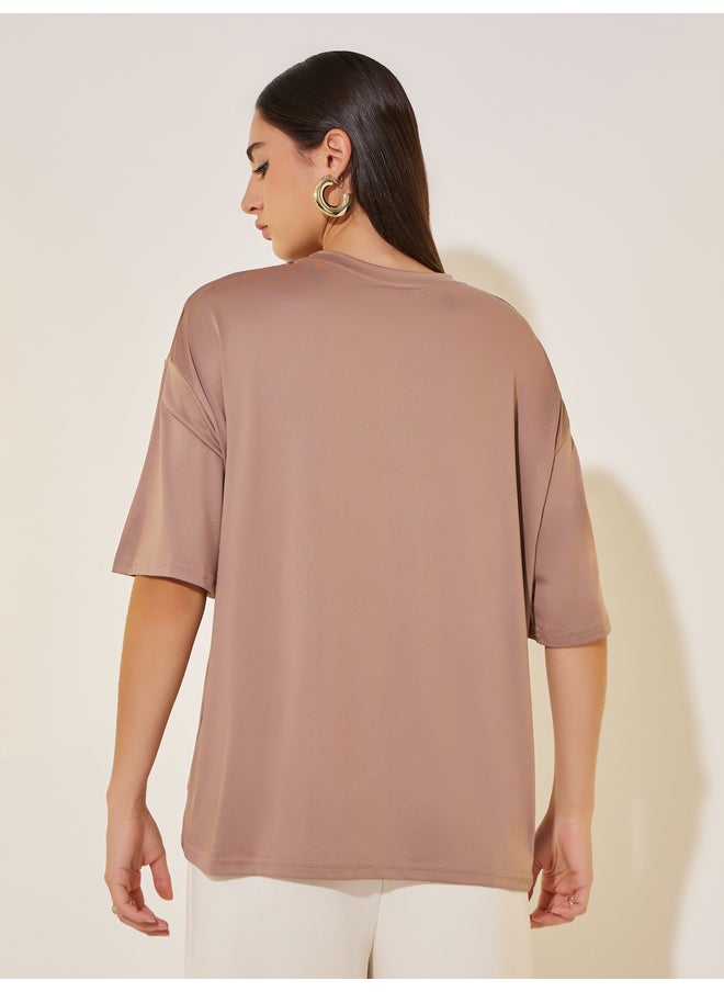 Take Two Take Two Relaxed Fit Round Neck Printed T-shirt  - Image 4