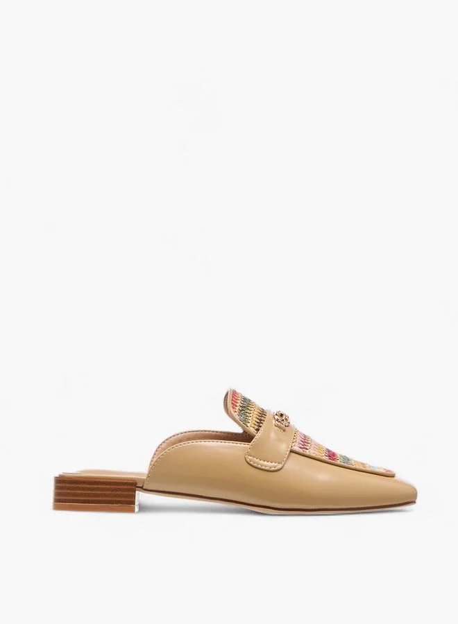 سيليست حذاء نسائي سهل الارتداء مطرز بلمسة معدنية