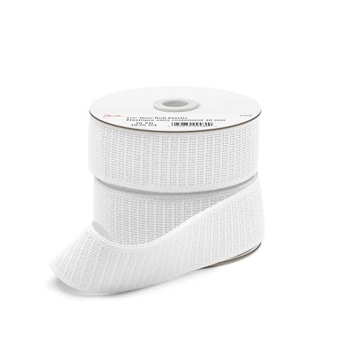 Dritz 9480W Non-Roll Woven Elastic, White, 1-1/2-Inch by 10-Yard - Image 3