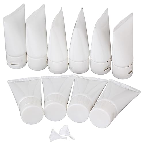 BQLZR 30ml Capacity Empty Tube Cosmetic Cream Shampoo Travel Containers Soft Flip Plastic Set of 10 - Image 1