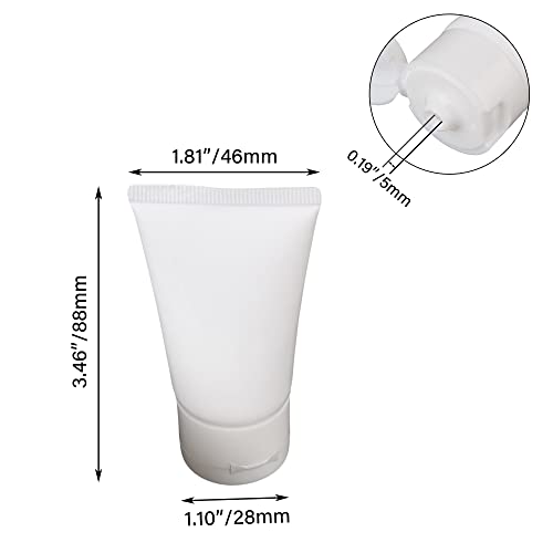 BQLZR 30ml Capacity Empty Tube Cosmetic Cream Shampoo Travel Containers Soft Flip Plastic Set of 10 - Image 4
