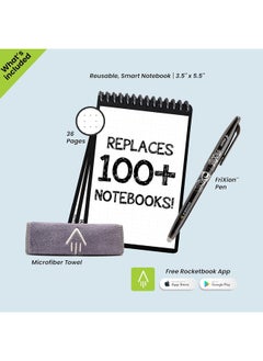 Rocketbook Smart Reusable Eco Notebook, Dotted Grid, Includes 1 Pilot Frixion Pen & Microfiber Cloth, Mini Size  - Image 5