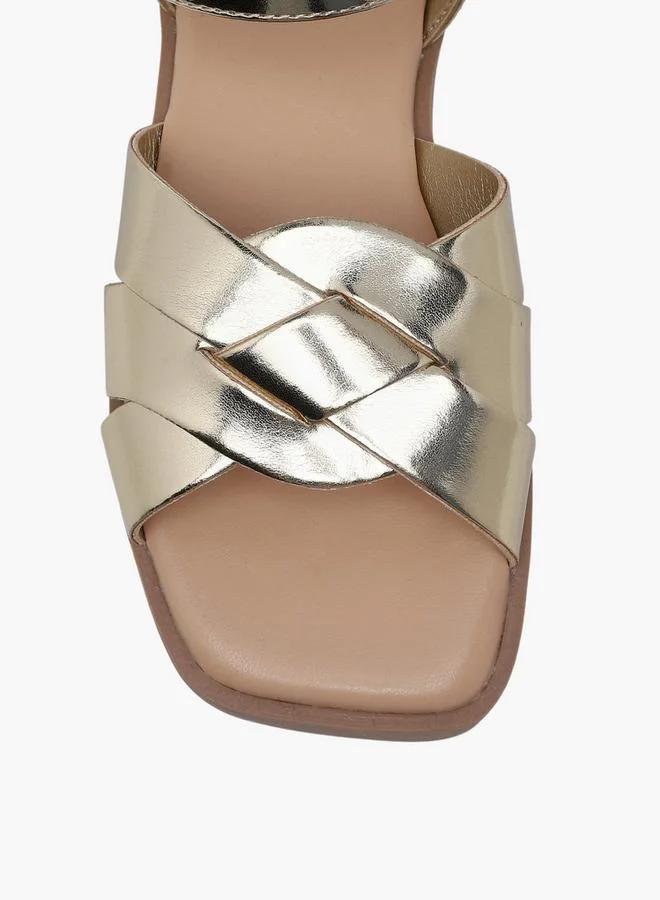 Flora Bella By Shoexpress GOLD Flora Bella Girls Metallic Hook & Loop Sandals for Women | Best Price UAE