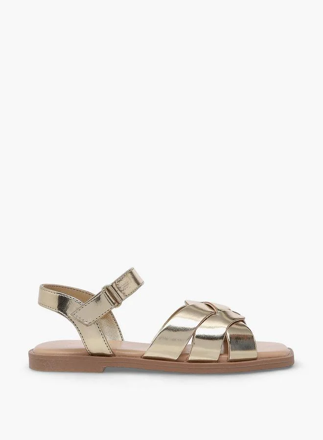 فلورا بيلا من شو إكسبرس Flora Bella Girls Metallic Hook & Loop Sandals
