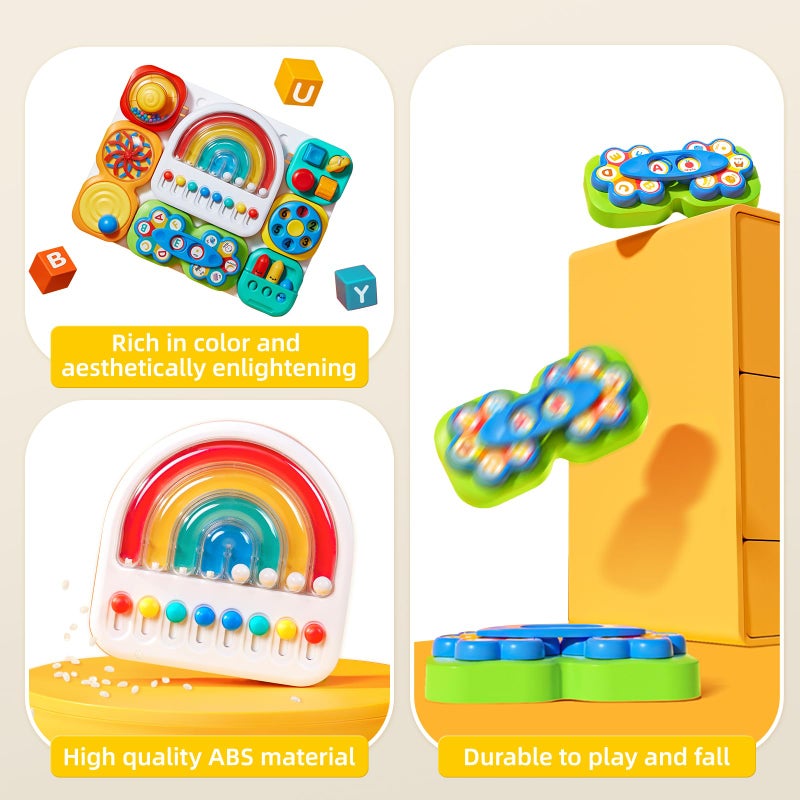 auby Busy Board 3.0 Detachable & Assemblable Educational Sensory Toy for Toddlers 1-6 â€“ Portable Learning Activity Board with 7 Travel-Friendly Tools, Fine Motor Skills Development - Image 5