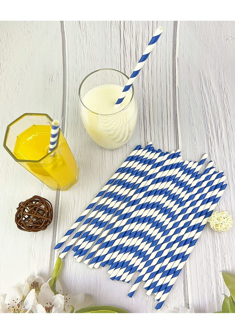 4basix Biodegradable Paper Straws Pack of 120 Blue Color Eco Friendly and Sustainable Alternative for Plastic Straws  - Image 5