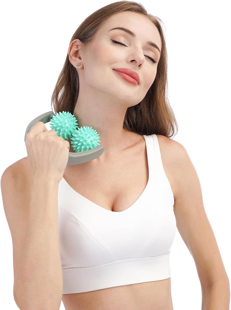 Coolife Fascia Release Spiky Massage Roller Cellulite Massager  Deep Tissue Massage Tool for Neck Shoulder Legs 2 Balls Pressure Trigger Point Myofascial Manual Body Massager for Women Men - Image 5