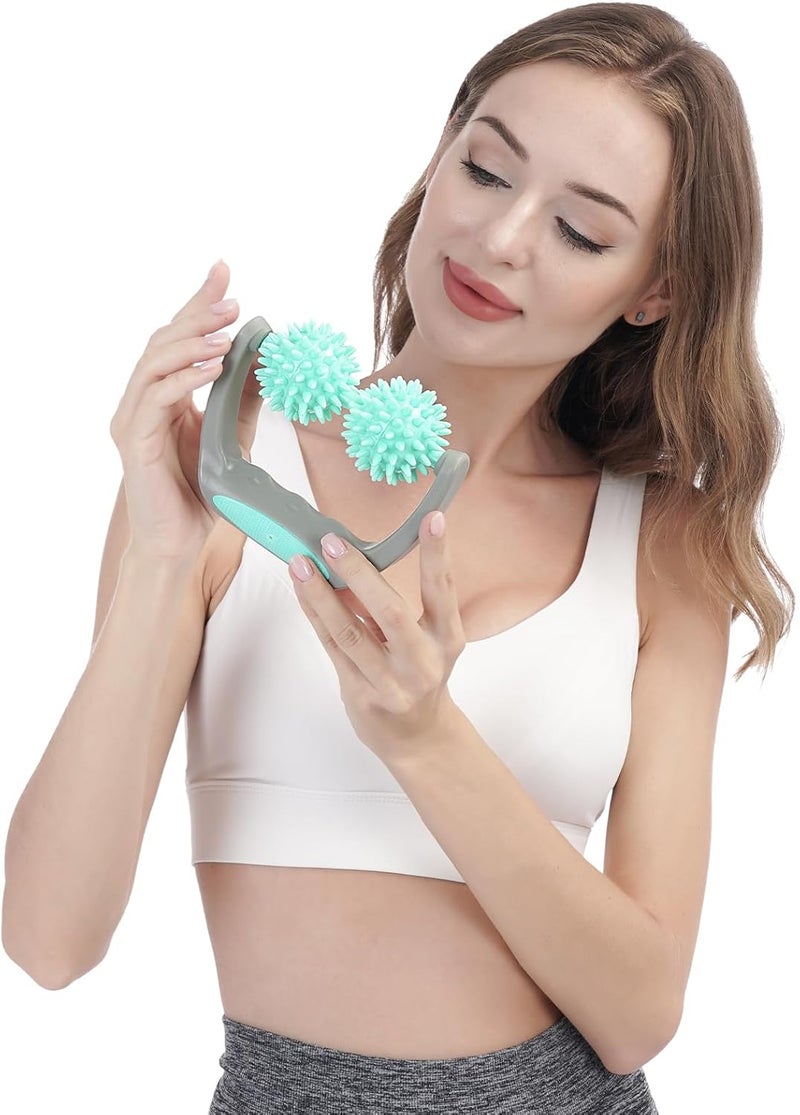 Coolife Fascia Release Spiky Massage Roller Cellulite Massager  Deep Tissue Massage Tool for Neck Shoulder Legs 2 Balls Pressure Trigger Point Myofascial Manual Body Massager for Women Men - Image 4