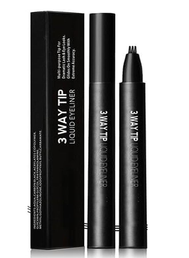 Rinpoche Waterproof & Smudge-proof, One Swipe Application Ultra-Fine Sculptured Eyebrow Pencil with Micro-Fork Tip Long-Lasting Pen for Women (Black) (Pack Of 1) - Image 4