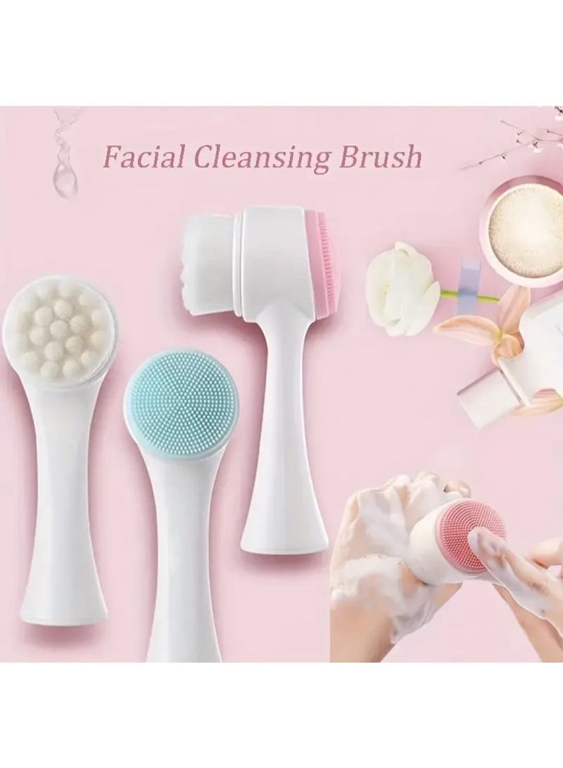 BOLREUS Revitalizing 2-in-1 Silicone Face Cleaner With Dual Soft Brushes, Gentle Exfoliation & Soothing Massage For Radiant Fragrance Free Hypoallergenic Formula, Alcohol-Free For All, Men & Women, Facial Cleanser, Modern Skincare Tool - Image 2