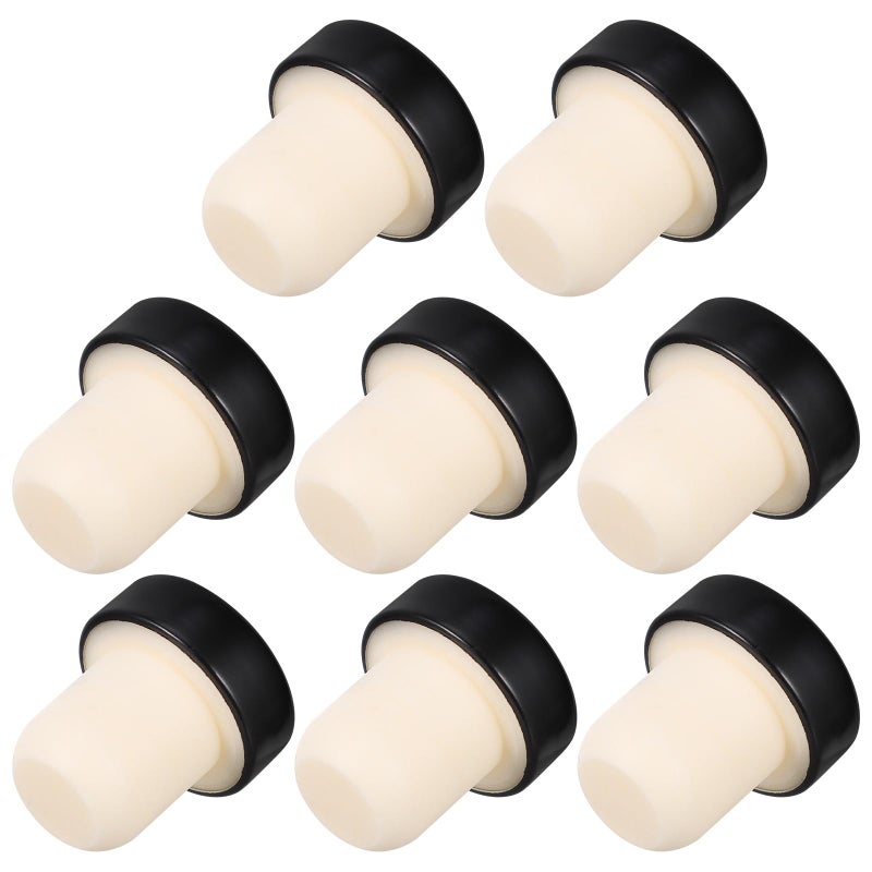 8 Pcs Black Aluminum T Shaped Wine Bottle Stoppers For Home Bar And Party - Image 2