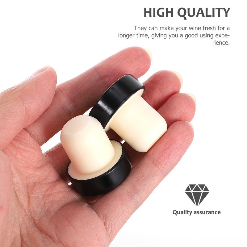 8 Pcs Black Aluminum T Shaped Wine Bottle Stoppers For Home Bar And Party - Image 5