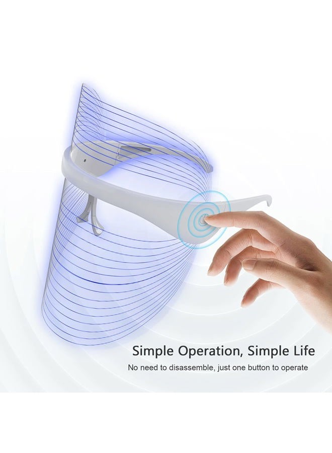 NUFR LED Light Facial Mask, 3 Colors Light Facial Photon Beauty Device for Facial Rejuvenation, Anti Aging - Image 4