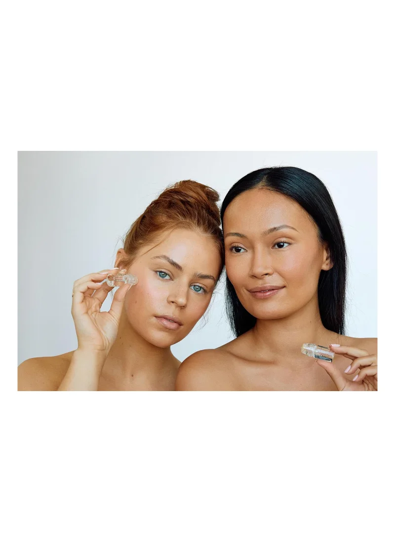Qure Qure Skincare Micro-Infusion System | At-Home Microneedling Facial | 24K Gold 0.5mm Needles | Hydrating & Anti-Aging Serums | Pore-Minimizing, Collagen-Boosting & Skin Rejuvenating | 3-Month Supply