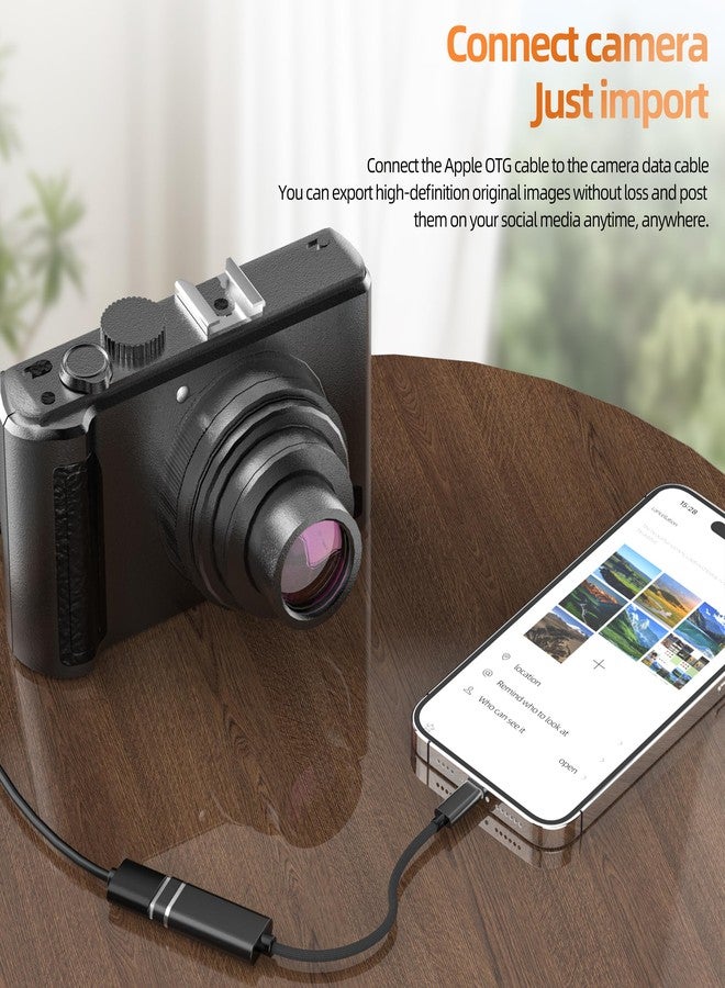 zoyuzan Lightning to USB Adapter for iPhone 14 Pro Max Cable for Apple for iPad OTG Digital Camera Card Reader Flash Drive Dongle Phone Transfer Cord Adaptor HUB Lighting Jack Female Keyboard Male Adaptador - Image 5