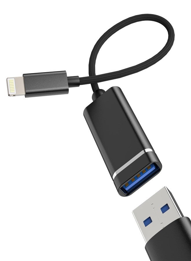 zoyuzan Lightning to USB Adapter for iPhone 14 Pro Max Cable for Apple for iPad OTG Digital Camera Card Reader Flash Drive Dongle Phone Transfer Cord Adaptor HUB Lighting Jack Female Keyboard Male Adaptador - Image 1