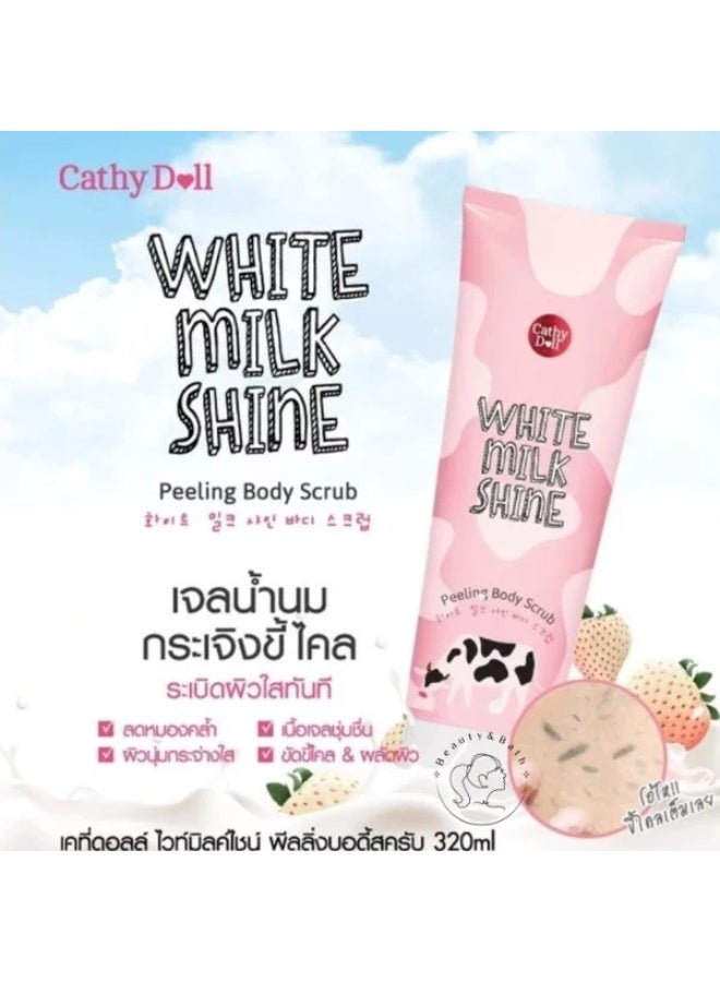 Cathy Doll White Milk Shine Peeling Body Scrub | Exfoliating & Whitening Body Scrub with Milk Protein – 320ml - Image 5
