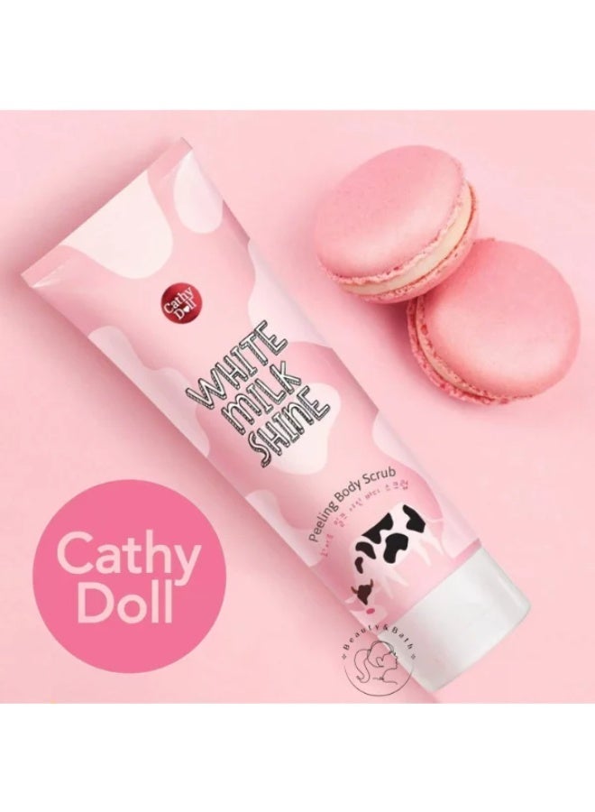 Cathy Doll White Milk Shine Peeling Body Scrub | Exfoliating & Whitening Body Scrub with Milk Protein – 320ml - Image 3