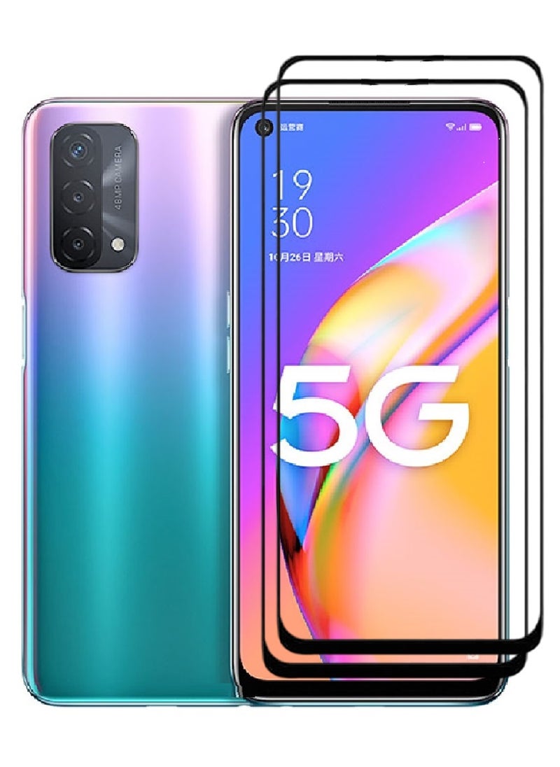 AINA 2 Pieces Tempered Glass Screen Protector 5D Designed For Oppo A93 5G Full Glue Edge to Edge Full Screen Coverage And Bubble Free - Image 1