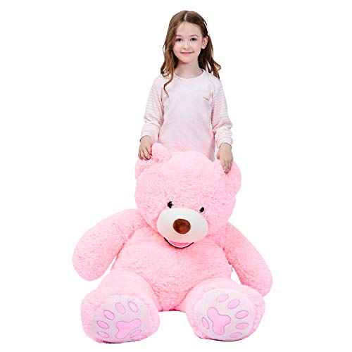 IKASA Giant Teddy Bear Plush Toy Stuffed Animals Pink 39 inches - Image 1