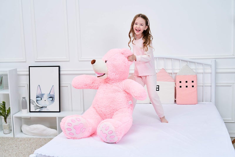 IKASA Giant Teddy Bear Plush Toy Stuffed Animals Pink 39 inches - Image 3